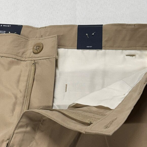 Nautica‎ Boys School Uniform Khaki Flat Front Shorts Adjustable Waist 18 Reg NWT - Picture 9 of 12